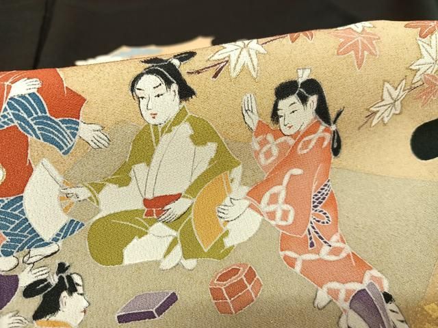 平和屋着物□豪華黒留袖 作家物 風景花松文 松竹梅 暈し染め