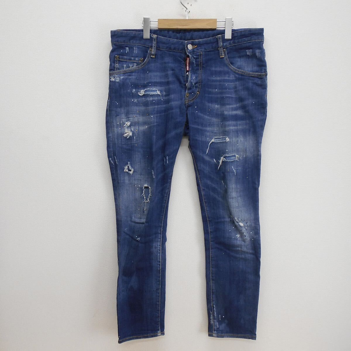 DSQUARED2 ペイント加工デニムパンツ DSQUARED2 ディースクエアード S71LB0104 16SS Skater Jean
