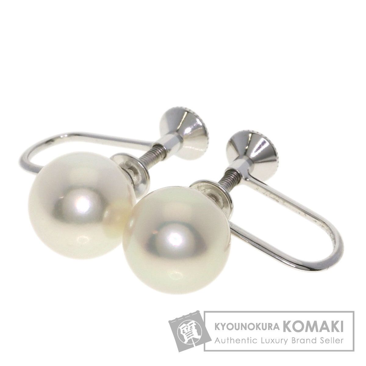 MIKIMOTO ミキモト アコヤパール 真珠 8mm イヤリング K18WG レディース
