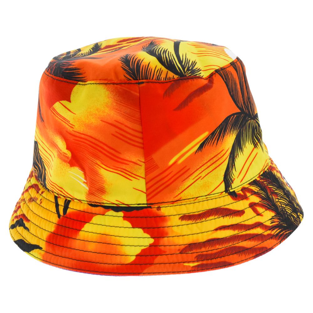 モンクレール×Palm Angels バケットハット　リバーシブル　正規品　L MONCLER (モンクレール) ×Palm Angels Reversible Appliqu?d Printed