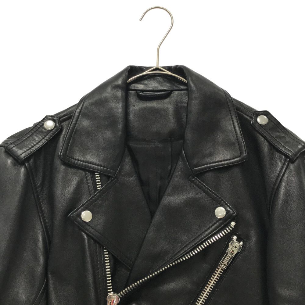 【希少】スリーワンフィリップリム　変形　レザージャケット　ラムレザー　ブラック 3.1 Phillip Lim (スリーワンフィリップリム) ラムレザーダブル