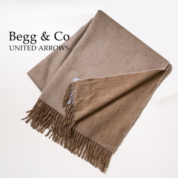 新品】ベグアンドコー BEGG＆CO. カシミヤ大判ストール ベージュ