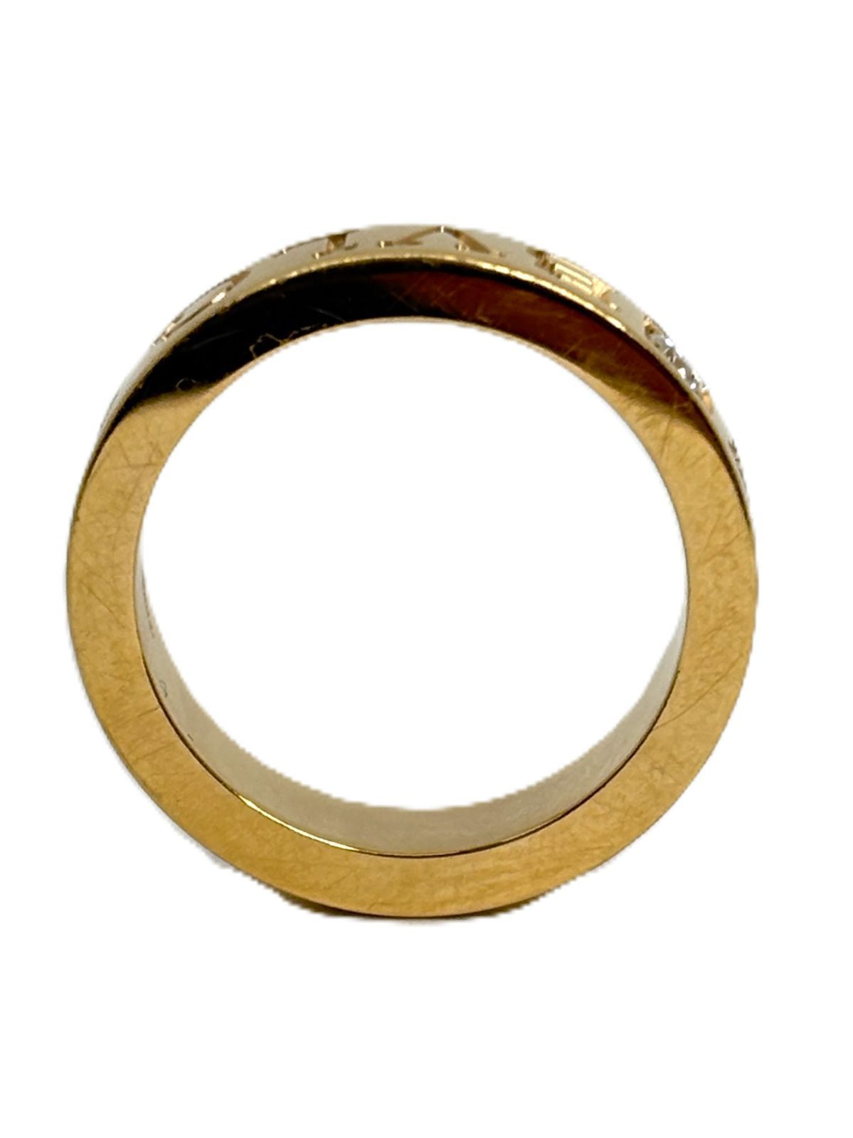 美品 BVLGARI ブルガリ オクタゴナルリング K18WG 約7号 K18】 リング