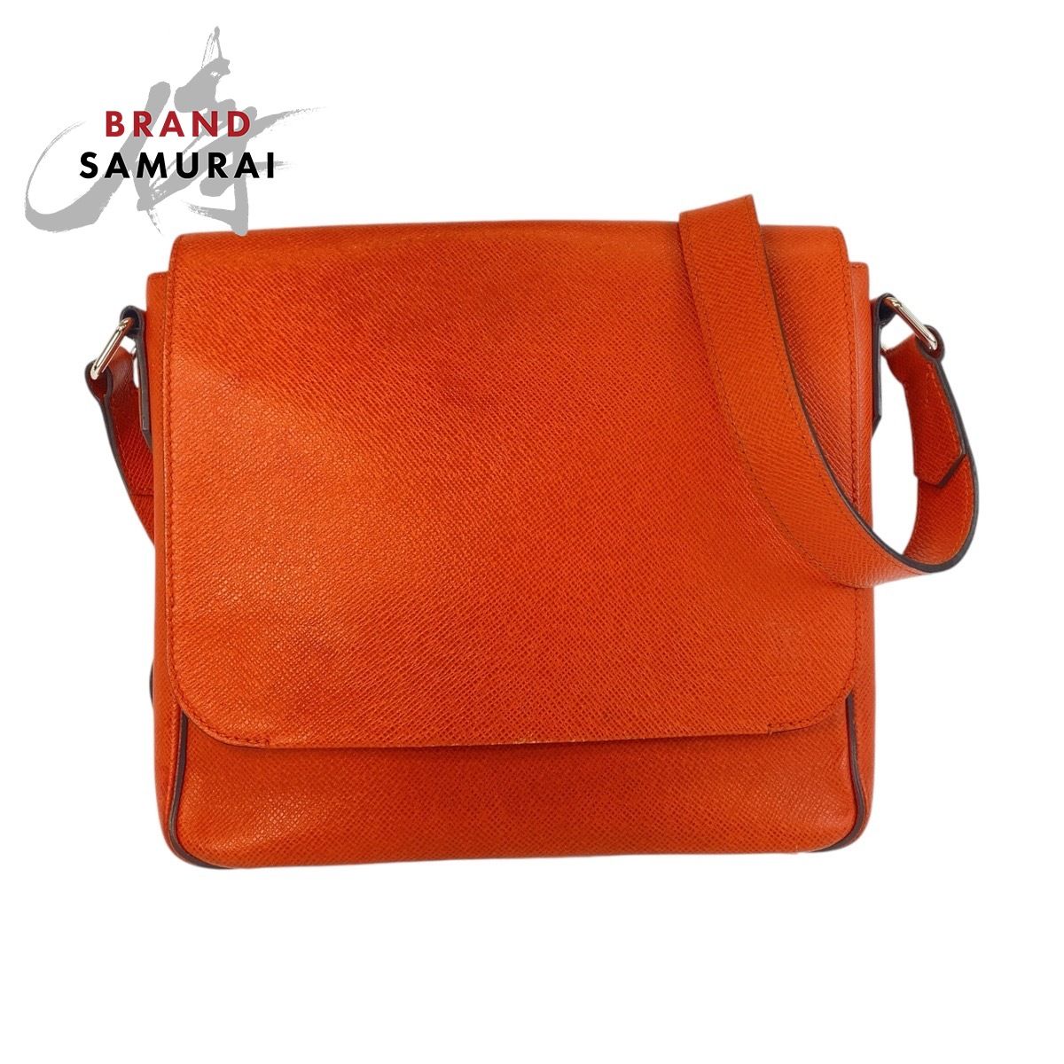 美品 LOUIS VUITTON ルイヴィトン タイガ ロマンPM オレンジ シルバー 