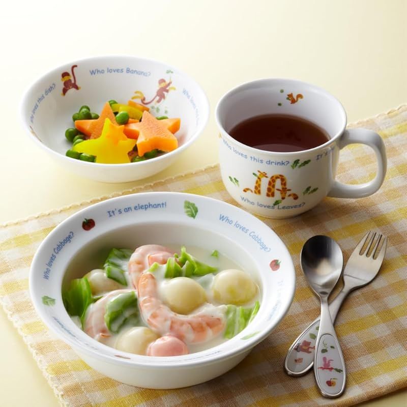  NARUMI ナルミ 子供用 食器セット みんなでたべよっ! 4点セット すくいやすい食器 出産祝い お食い初め 離乳食 ギフト オーブン 電子レンジ 食洗機対応 40433-33139 0 食器セット 子ども用食器