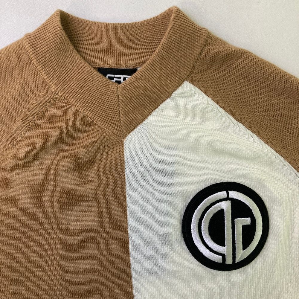 サイズ：2 CPG GOLF シーピージーゴルフ  Vネック ニットセーター MUSTARD ベージュ系 [240101491239] ゴルフウェア レディース ストスト 価格販売中 サイズ：2 CPG GOLF シーピージーゴルフ Vネック ニット