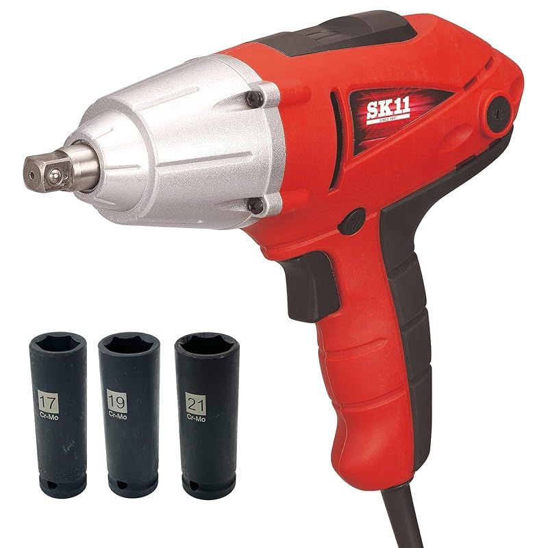 SK11 エスケー11 コード式インパクトレンチ ソケット差込角1|2 12.7mm SIW-320AC 最大締付トルク320N 1