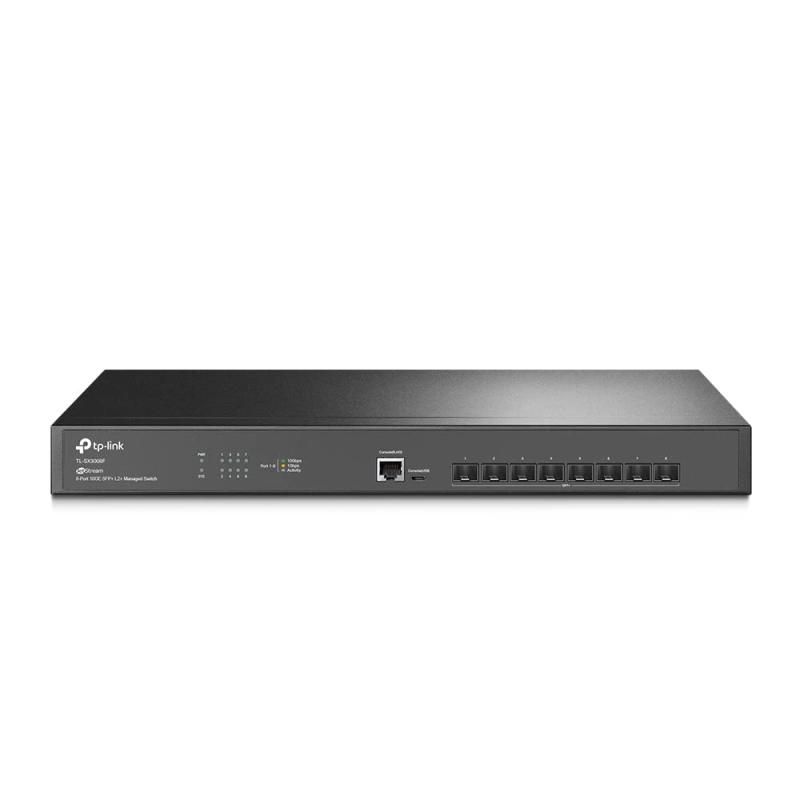TP-Link TL-SX3008F | 8ポート 10G SFP エンタープライズレベルスイッチ | L2 スマートマネージド | Omada SDN 統合 | IPv6 | スタティックルーテ