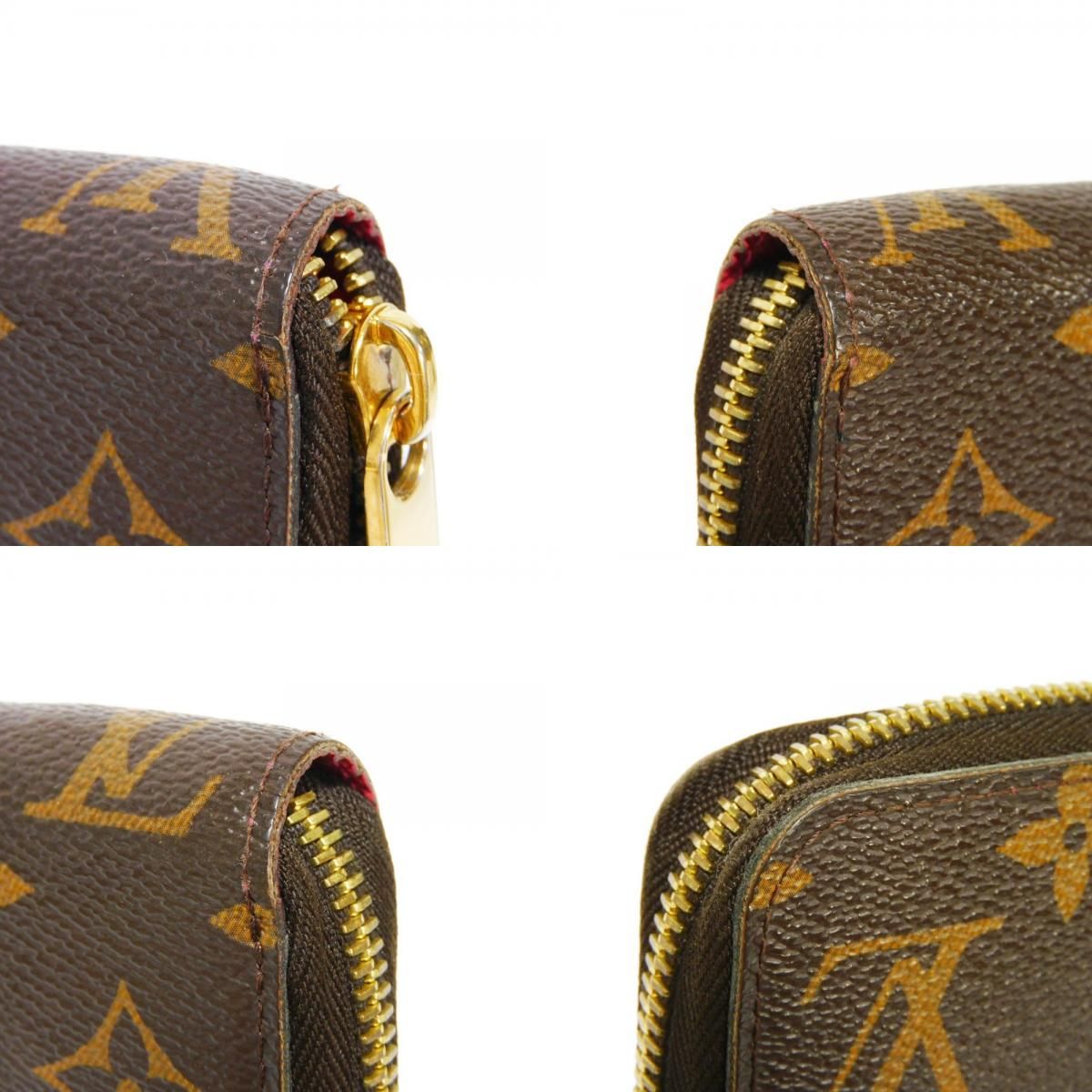 LOUIS VUITTON ルイ・ヴィトン ジッピーウォレット マロン フューシャ 