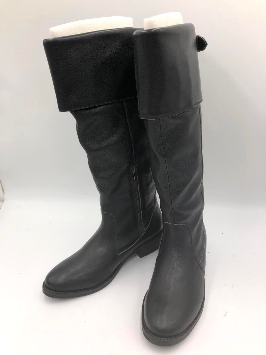 alcali アルカリ A0523PSH503 2way 牛革 折返し ロング ブーツ size39 黒 ◆ ◎レディース