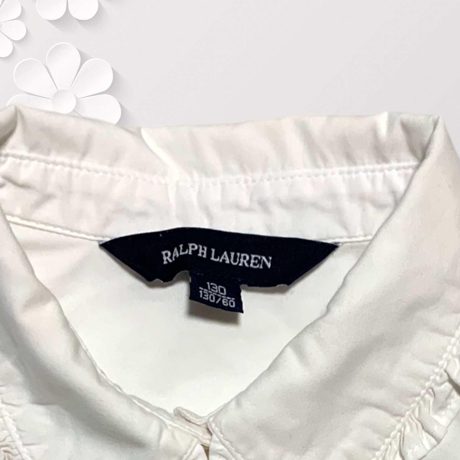 【美品】Polo Ralph Lauren 女子長袖フリルブラウス130cm 美品】Polo Ralph Lauren 女子長袖フリルブラウス130cm - メルカリ