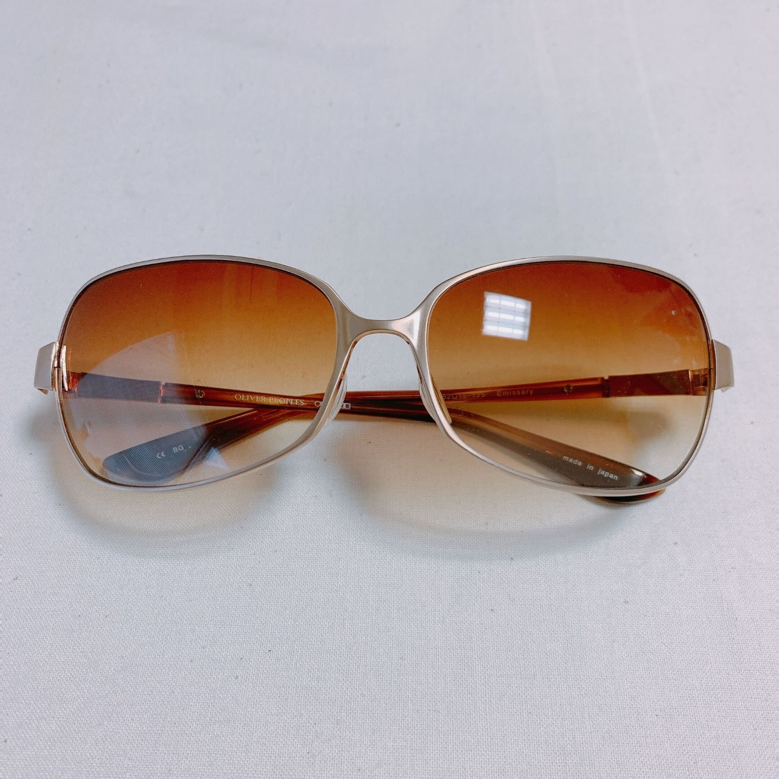 oliver peoples メタルフレームサングラス