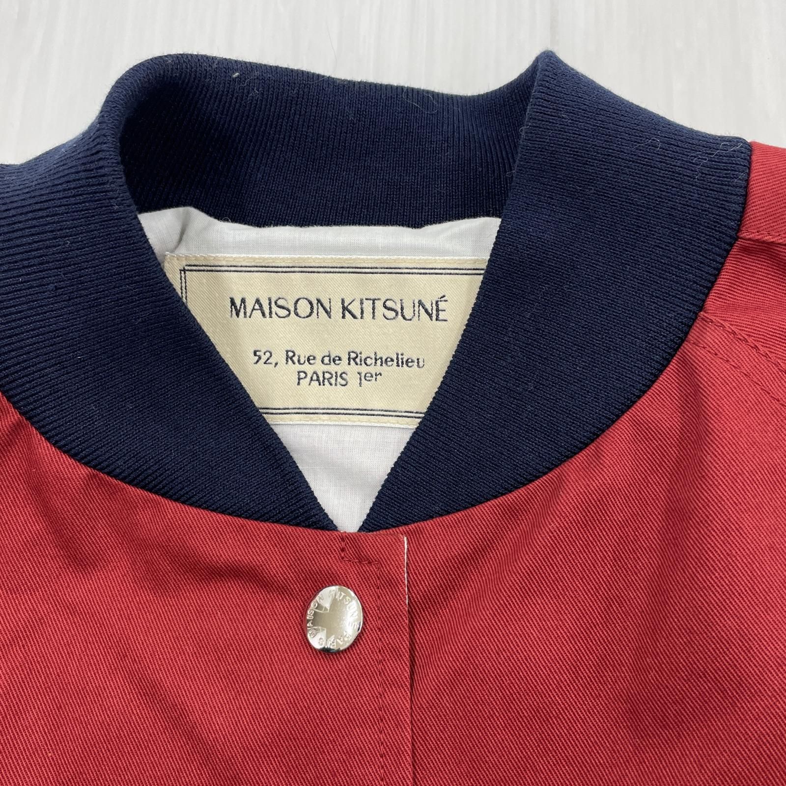 MAISON KITSUNE メゾンキツネスタジャン sizeS/レッド メンズ - メルカリ