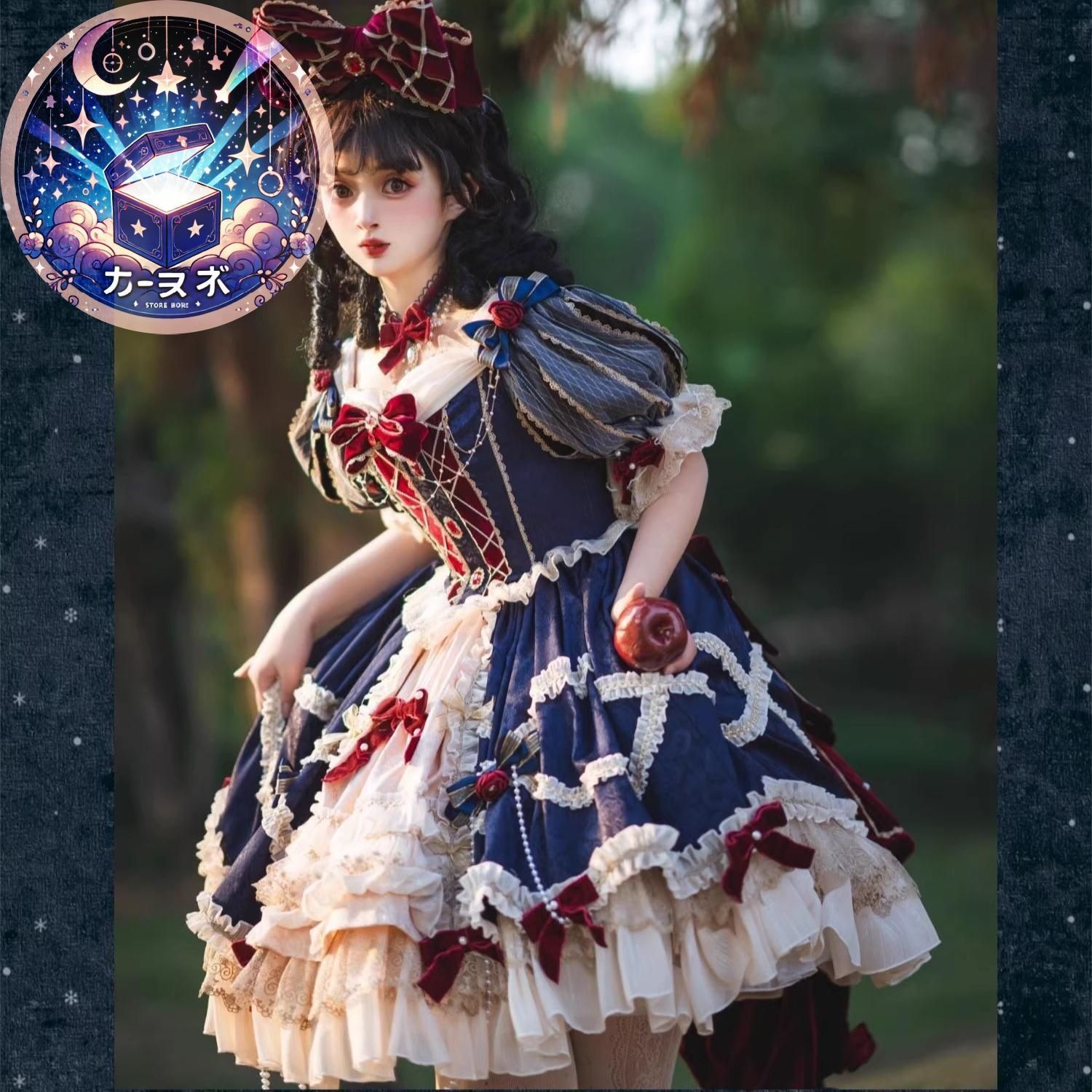 lolita オリジナル 洋服 ロリータ ワンピース　ワンピース　ドレス 星】新品未使用【白雪童謡】ロリータワンピース Lolita OP