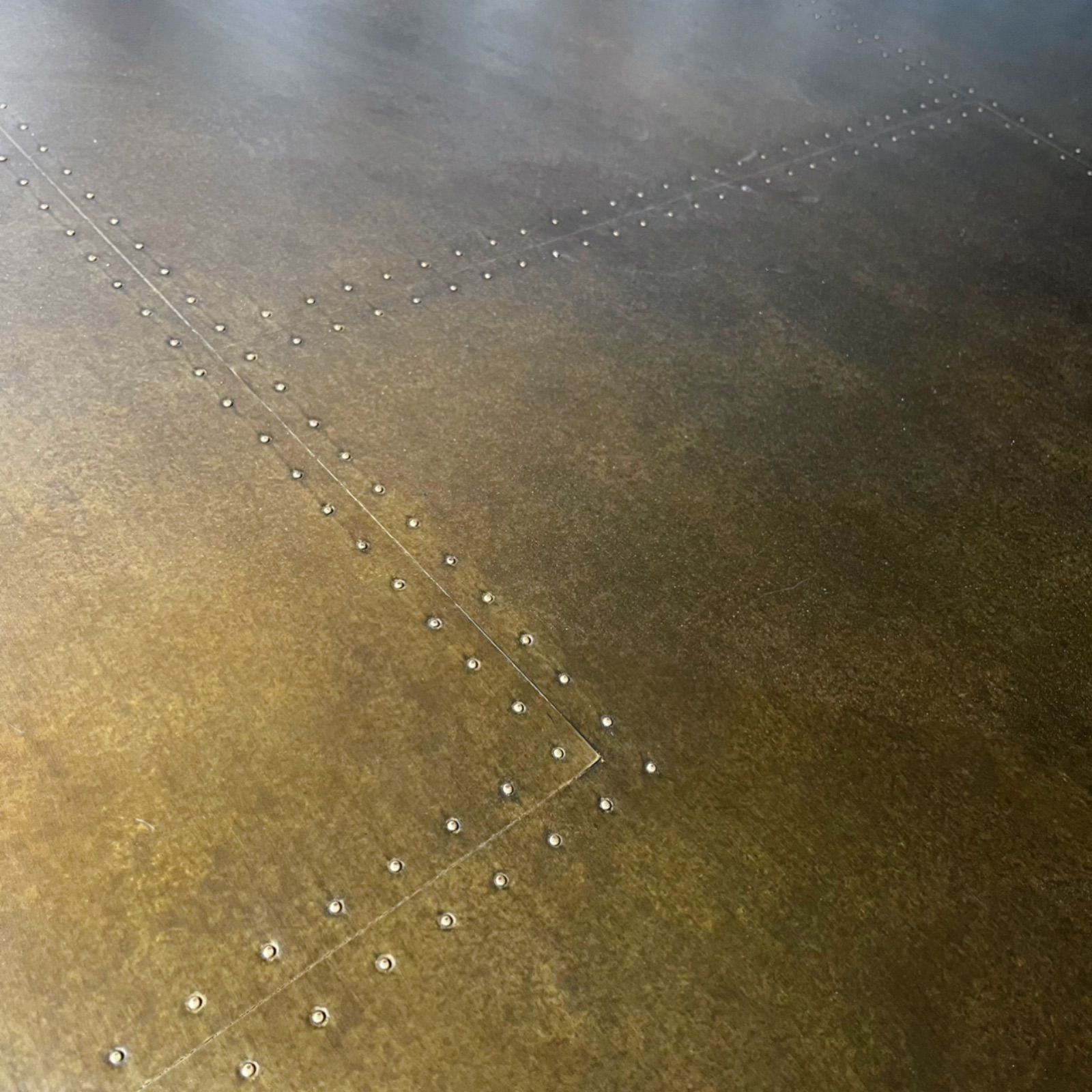 取付無料！関家具 クラッシュゲート 真鍮円形天板アンティーク