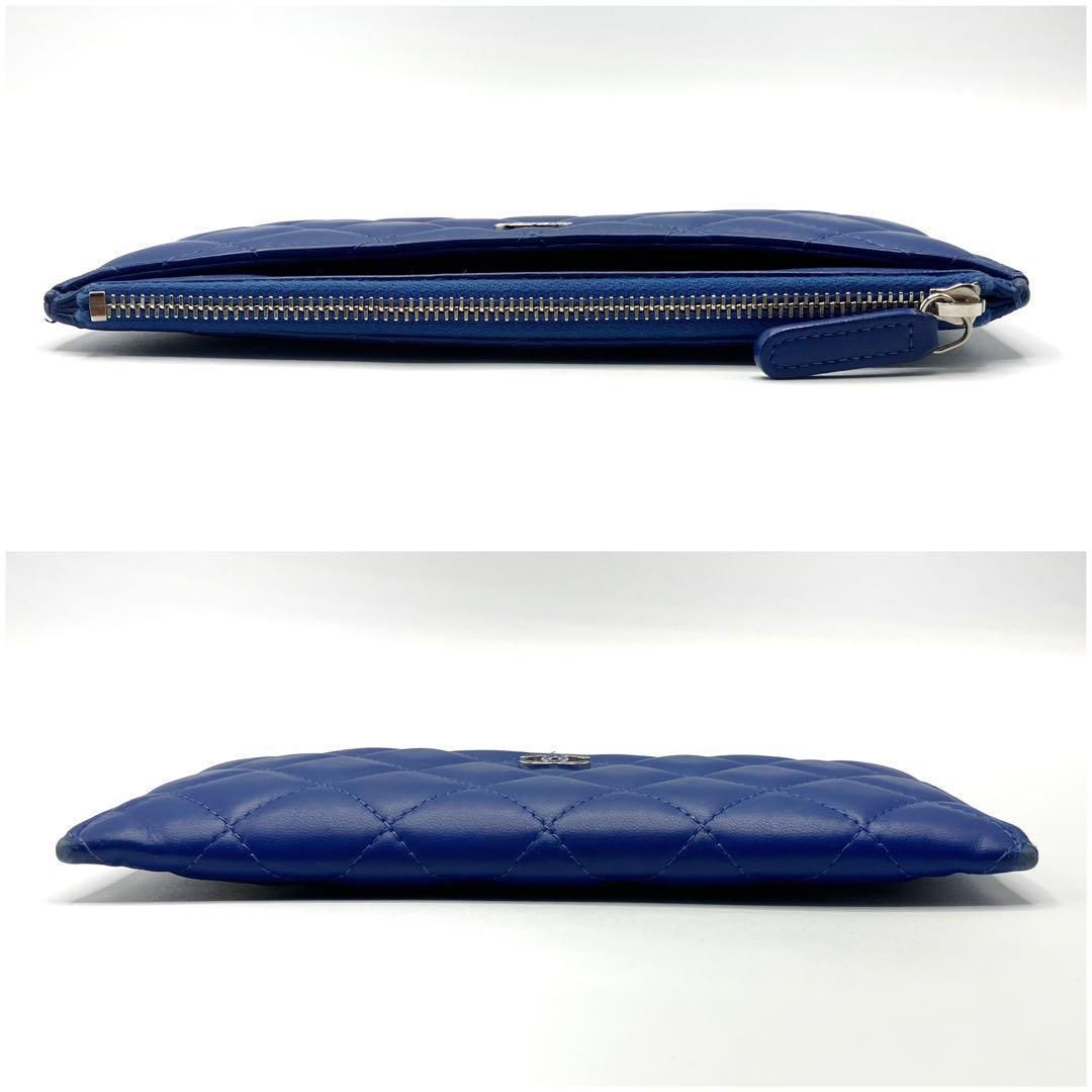 美品✨ シャネル ココマーク マトラッセ スリムウォレット ブルー 美品✨ シャネル ココマーク マトラッセ スリムウォレット ブルー