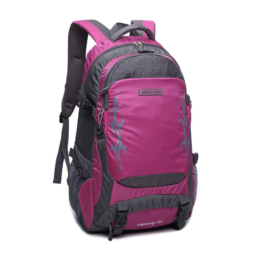 ☆ Rose Red ☆ Rucksack Mountaineering Approx 40L Rucksack Rucksack Backpack Daypack Mountaineering Rucksack Mountaineering Rucksack Disaster Prevention Rucksack Lightweight Lightweight Multifunctional Outdoor Trekking Camping Mountaineering Gear for Men Women and Men