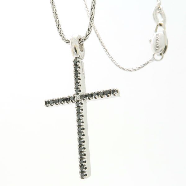 DAMIANI ミステリークロス ネックレス 750 K18WG ブラックダイヤ