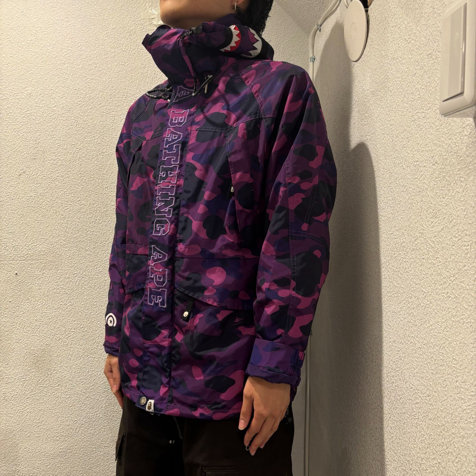 A BATHING APE BAPE エイプ アベイシングエイプ COLOR CAMO SNOWBOARD JACKET PURPLE ジャケット -  メルカリ