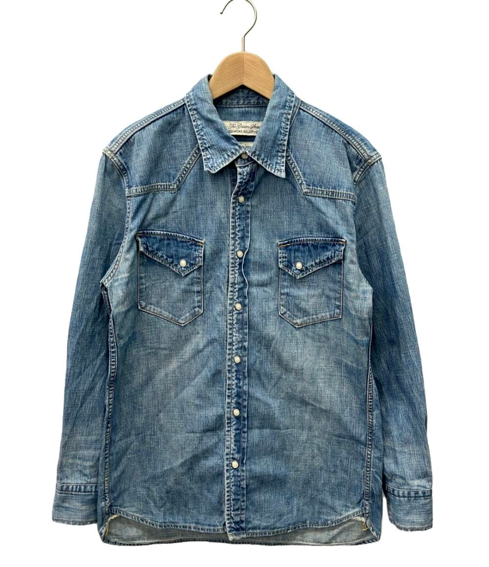 レミレリーフ 長袖デニムシャツ ダメージ加工 メンズ SIZE L (L) REMI RELIEF