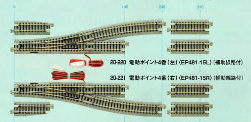 複線片渡りポイント 4番(右) 【KATO・20-231】 「鉄道模型 Nゲージ