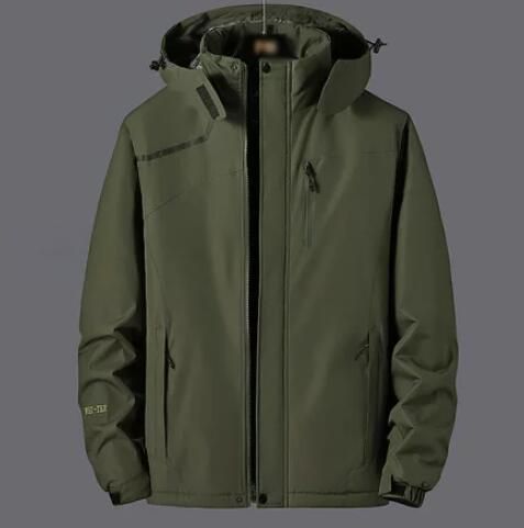 7XL/メンズ アウトドア セットアップ 裏起毛裏ボア 厚手 防水防風防寒 上下セット トレッキング 登山 お釣り 露営 カジュアル オリーブ 裏ボア ジップアップ メンズ 長袖 フードなし 中綿ジャケット