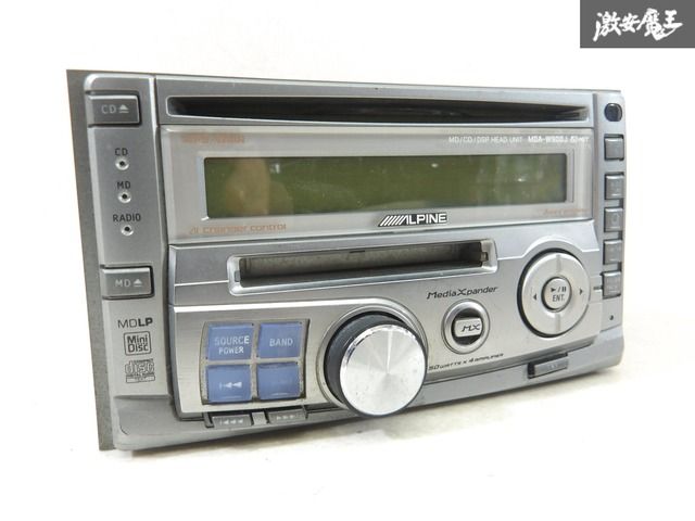 人気定番，高品質】 アルパイン MDA-W900J CD/MD 2DIN オーディオ 整備済