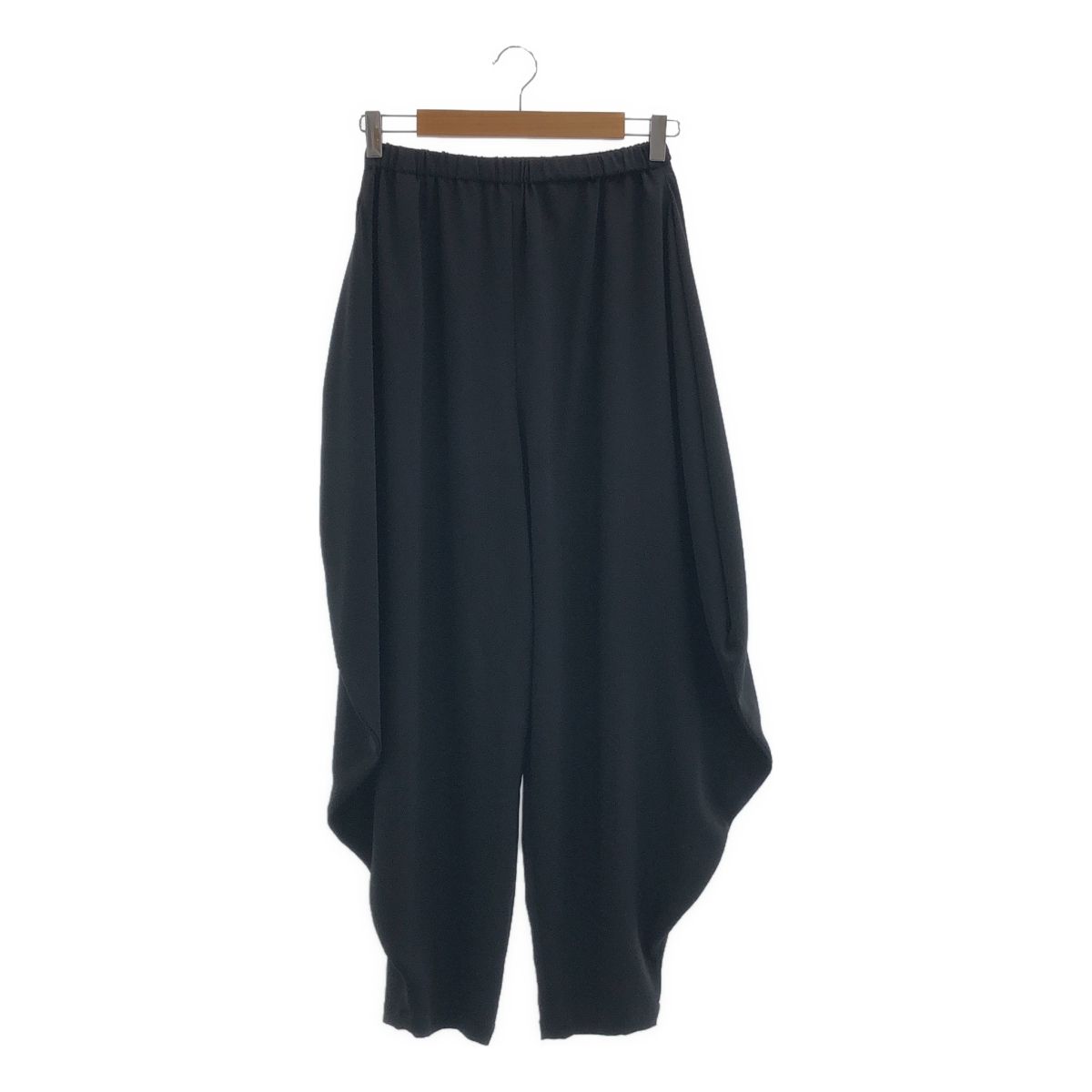 ENFOLD | エンフォルド | 2025SS | CIRCLE DRAPE PANTS サークル ドレープパンツ | 36 | ブラック | レディース