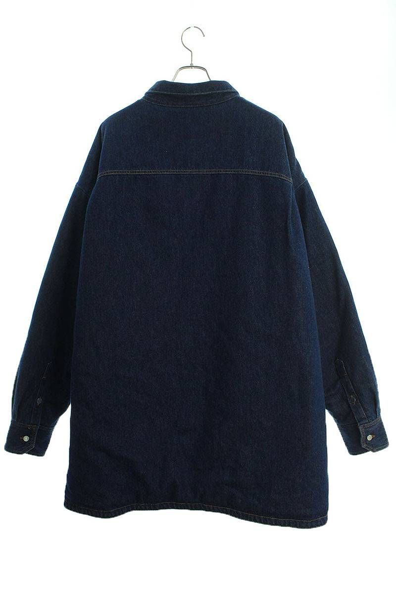 ラフシモンズ 17AW 172-246 PADDED DENIM SHIRT 中綿キルティング 