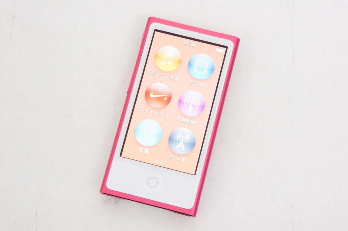 中古】Appleアップル 第7世代 iPod nano 16GB ピンク MD475J