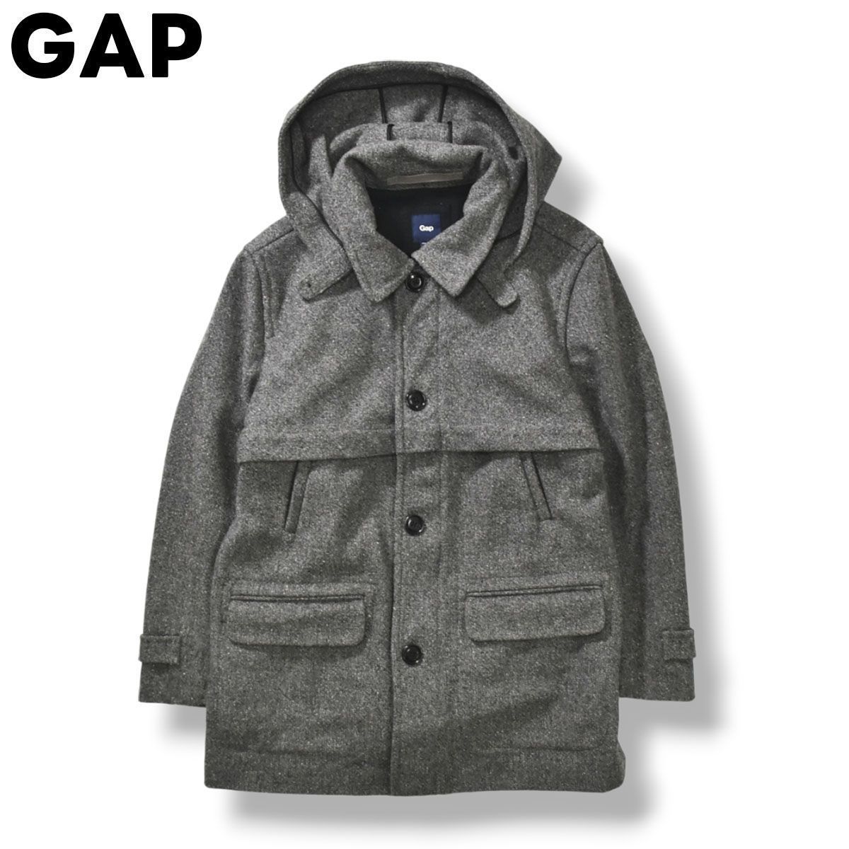 人気】 ギャップ GAP フード付き メルトン ウール コート