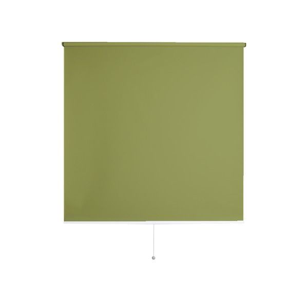 ロールスクリーン ロールカーテン 幅約180cm 遮光タイプ グリーン 穴あけ不要 簡単取付 突っ張り式 リビング ダイニング