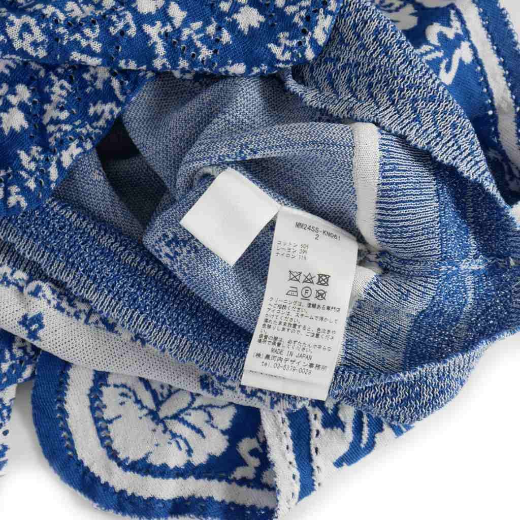 マメクロゴウチ Mame Kurogouchi 24SS Asymmetric Pattern Knit 伊万里