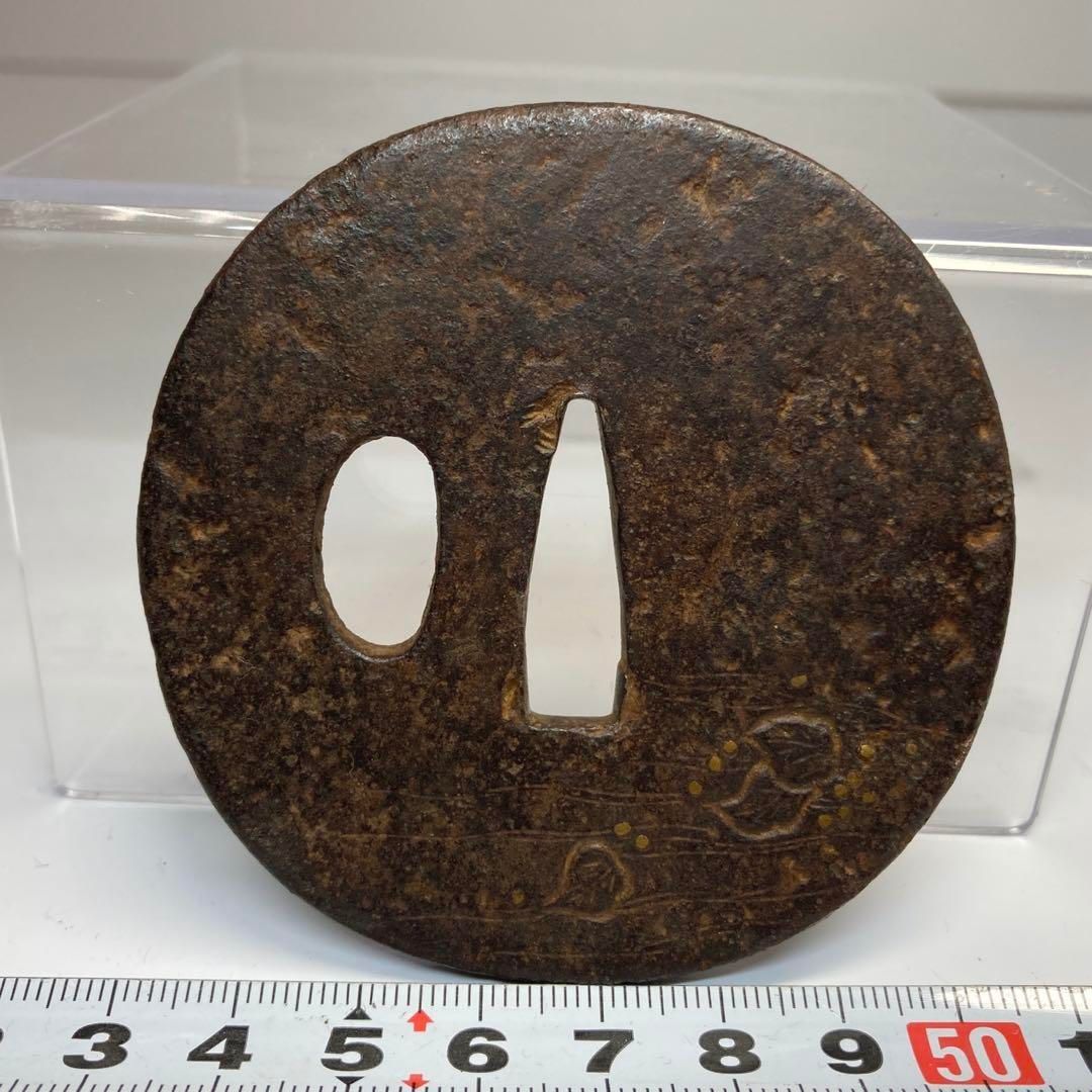金象嵌入　時代　鉄地　つば　東さ6-0216① 金象嵌入 時代 鉄地 つば 東さ6-0216① - メルカリ
