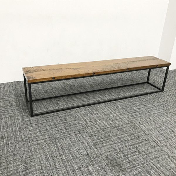 ロビーチェア 3人用 木目調ブラウン