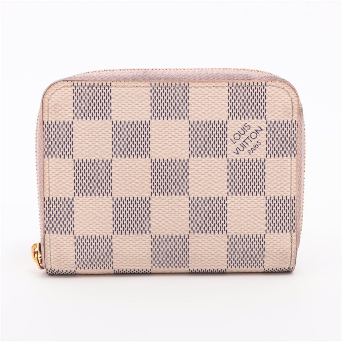 LOUIS VUITTON ルイ ヴィトン ダミエ アズール ジッピー･コインパース コインケース 小銭入れ N60229 アイボリー × ローズバレリーヌ フランス製