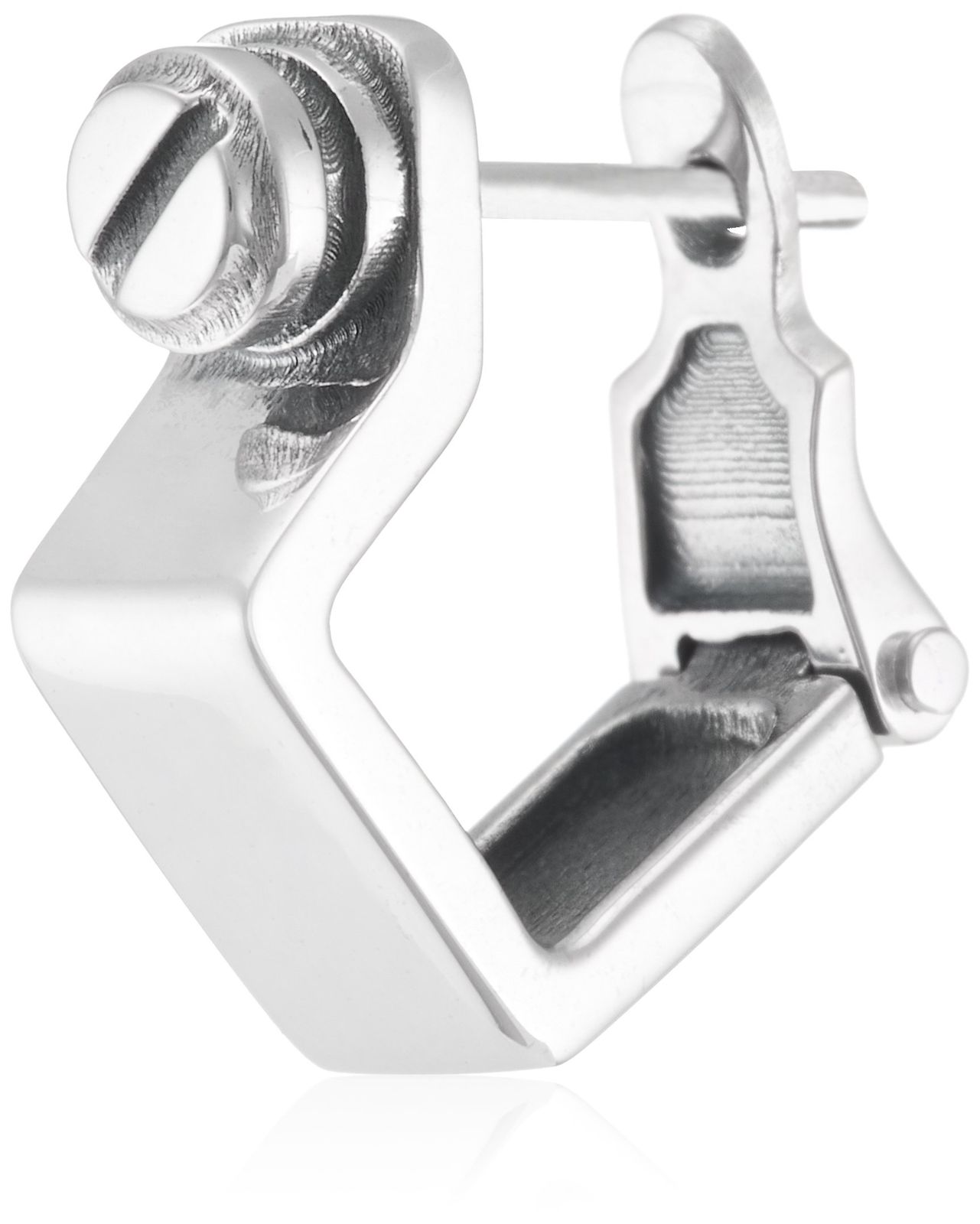 ドクターモンロー Dr MONROE メカニカルスクエアフープピアス シルバー925 PE-42-SV