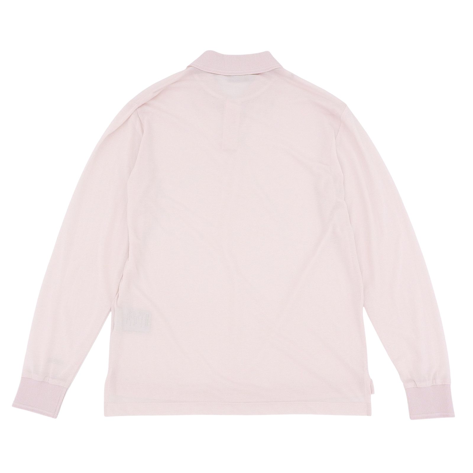 DIOR ディオール 243J831A0800 袖口ロゴ刺繡 ロゴボタン付き コットン 長袖ポロシャツ ピンク S イタリア製 メンズ