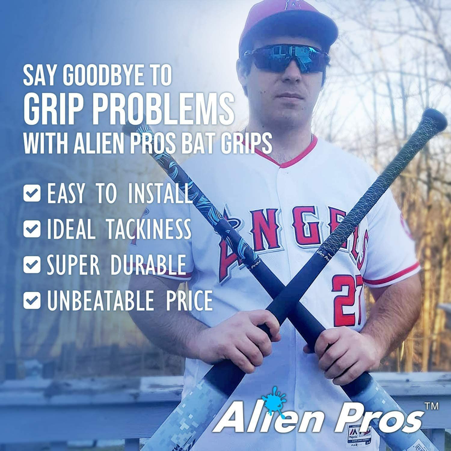 新品 Alien Pros野球用バットグリップテープ 2/4 保護して、壮大なホームランを打ちましょう 2/4グリップ