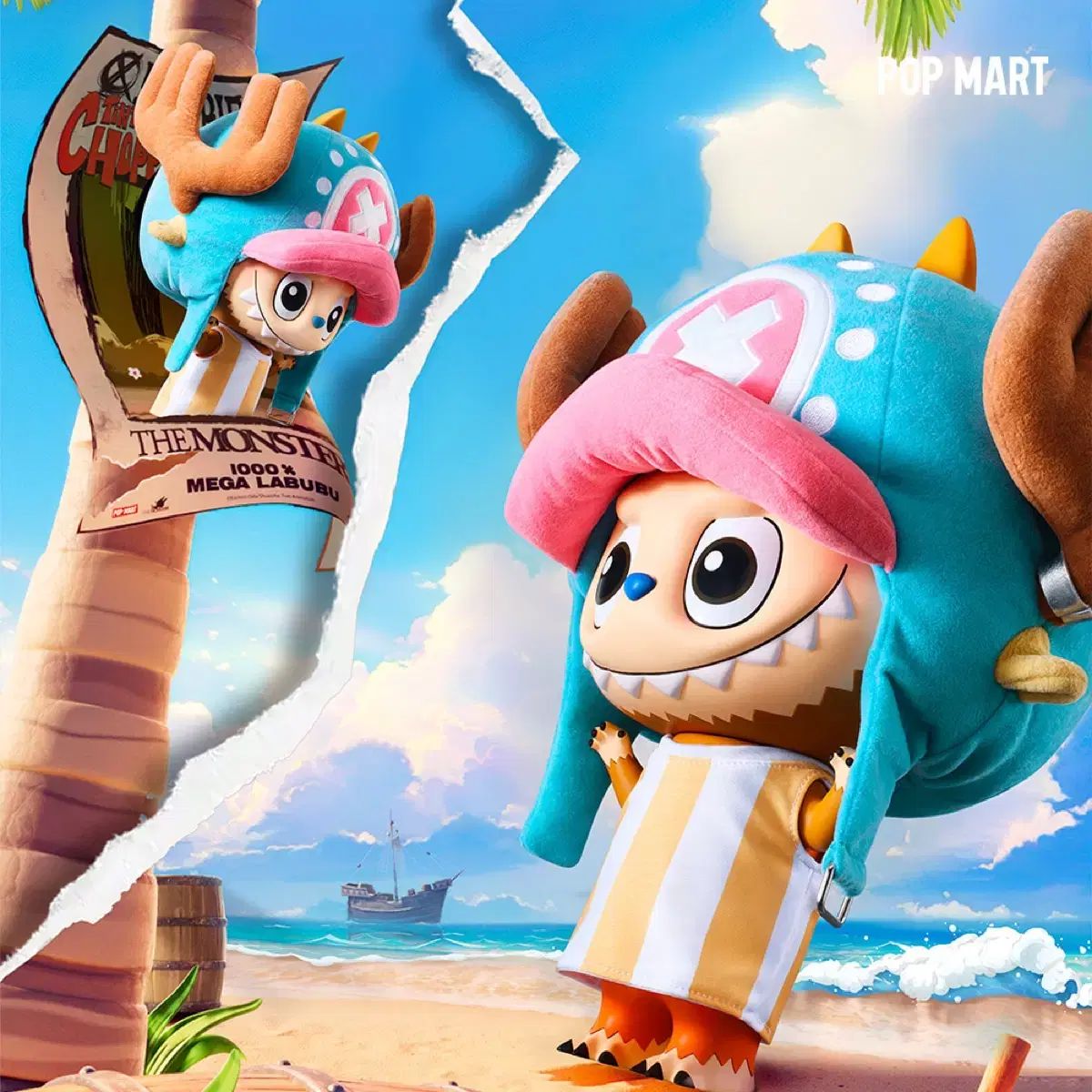Labubu ラブブx One Piece CHOPPER チョッパー400% Pop Mart Labubu The Monsters x One Piece Mega Labubu