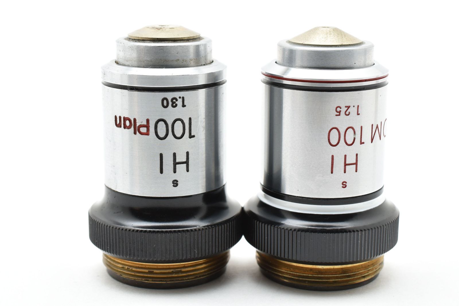  Nikon 顕微鏡対物レンズ セット 4本 ケース付き DM 40 APO 0.80 0.17 10 0.25 HI 100 1.25 Plan 1.30 顕微鏡 望遠鏡 光学機器