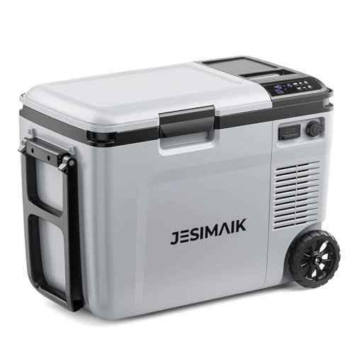JESIMAIK コードレス冷温庫 HT26 26L 急速冷凍 -18℃?60℃ 2室独立温度制御 加熱 冷却同時 車載冷蔵庫 バッテリー内蔵 3WAY電源対応 DC12V|24V AC100V ポータブル冷蔵庫 USB18W DC8 7e71b7e4
