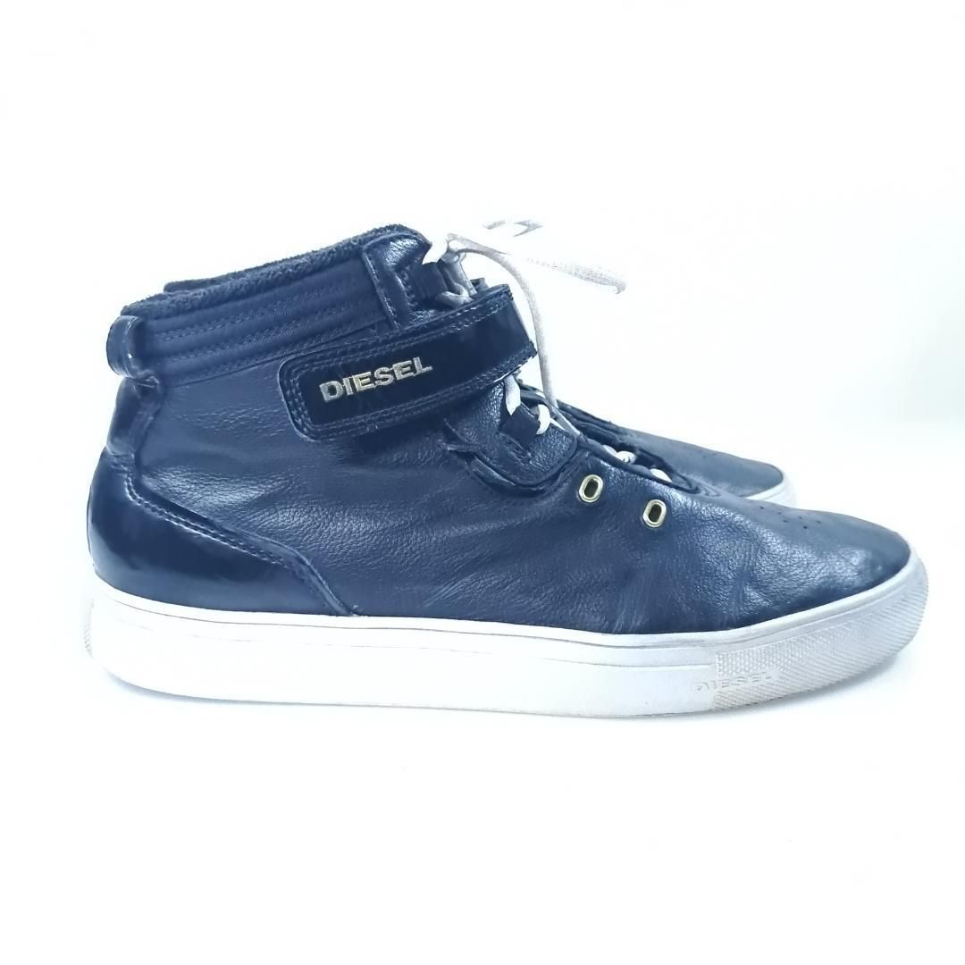 2足まとめて DIESEL ハイカットスニーカー 27cm DIESEL ハイカットスニーカー レースアップ ベルクロ ブラック