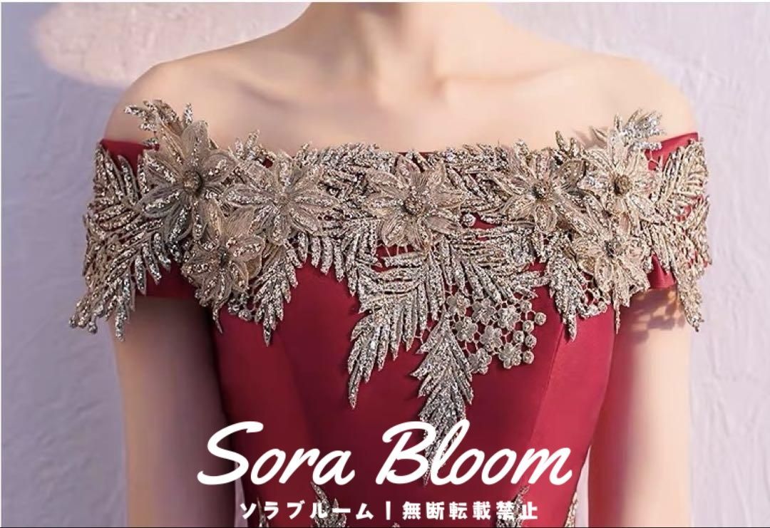 新品・未使用】お花のデザインがオシャレで華やかなオフショル