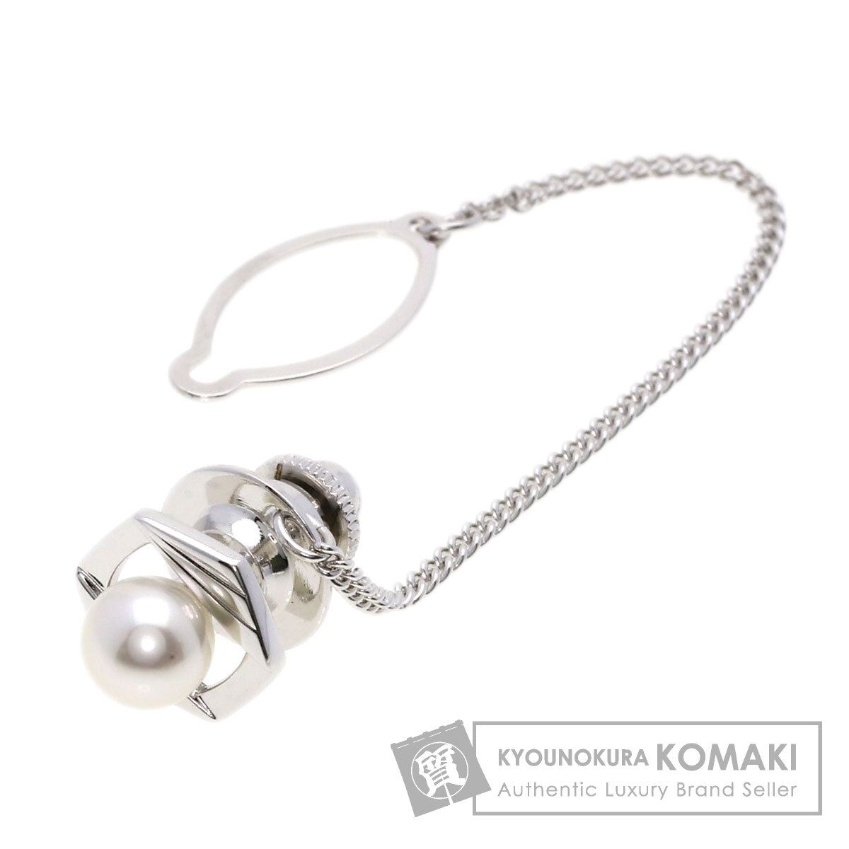 MIKIMOTO ミキモト タイタック パール 真珠 タイピン SV メンズ