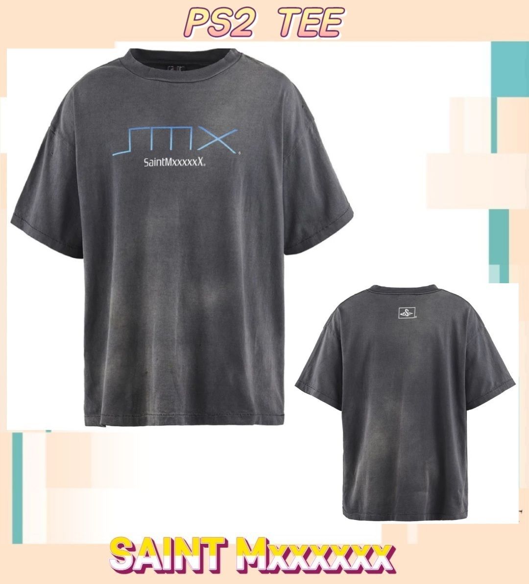完売商品 SAINT MXXXXXX セントマイケル PS2 TEE BLACK Tシャツ 完売商品 SAINT MXXXXXX セントマイケル PS2 TEE BLACK Tシャツ