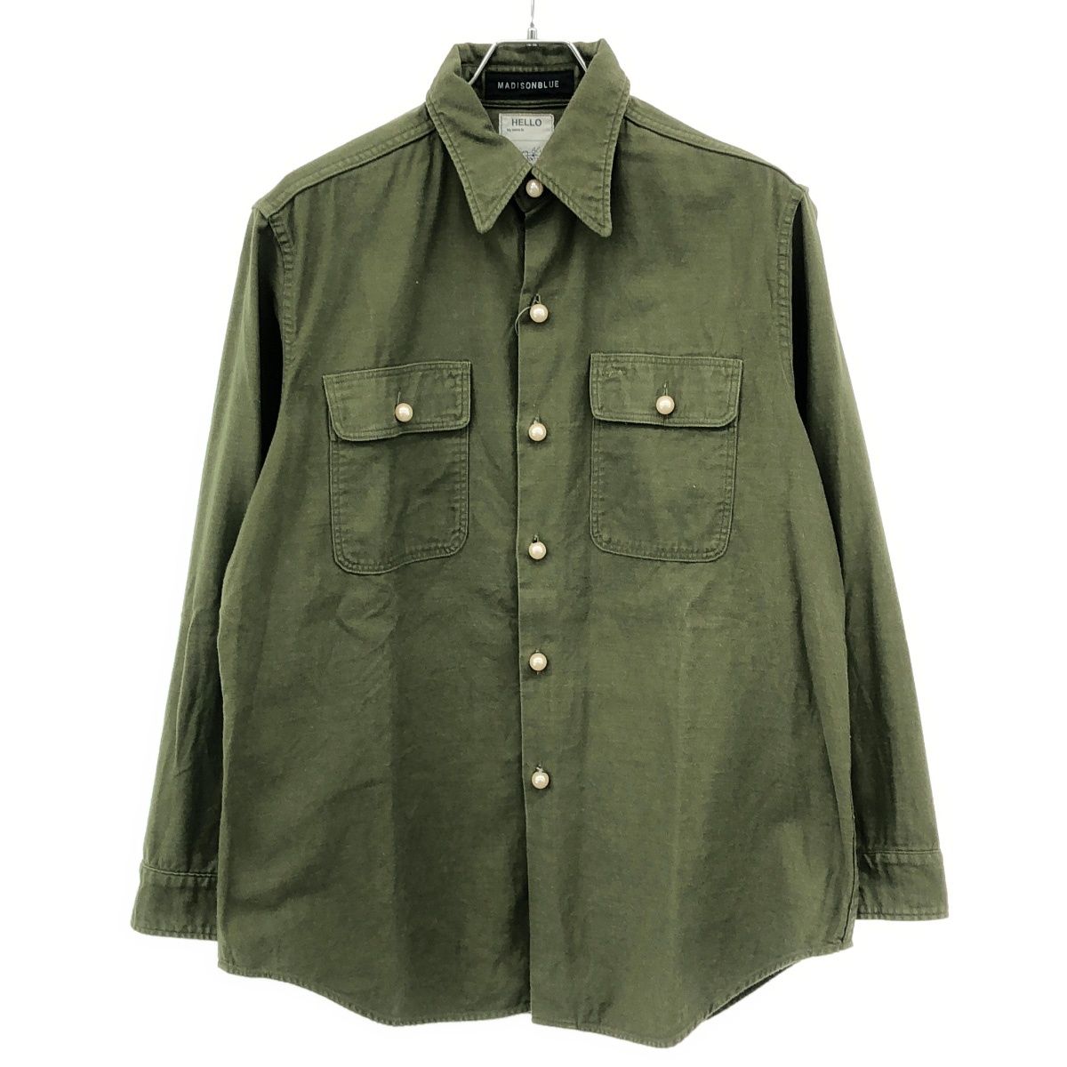 【美品】マディソンブルー　ハンプトンシャツ　パールボタン　ゆったり 新品】MADISONBLUE HAMPTONシャツ パールボタン マディソンブルー
