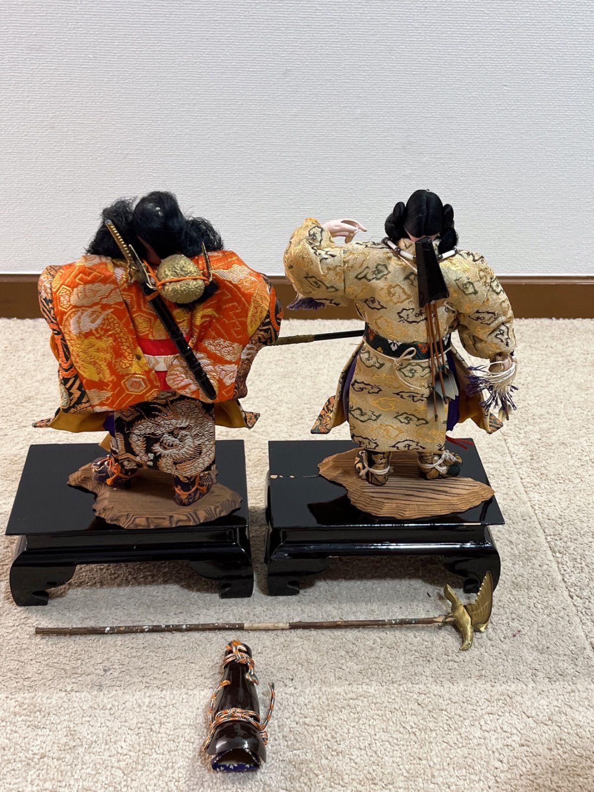 値下げ☆鍾馗様(しょうきさま) 五月人形　武者人形　大将人形　骨董　台座刀付き 鍾馗様(しょうきさま)五月人形 武者人形 骨董品 古玩 台座付き