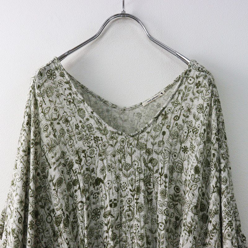 【美品】ミナペルホネン　letter of flower ワンピース ミナペルホネン mina perhonen letter of flower レーヨンリネン