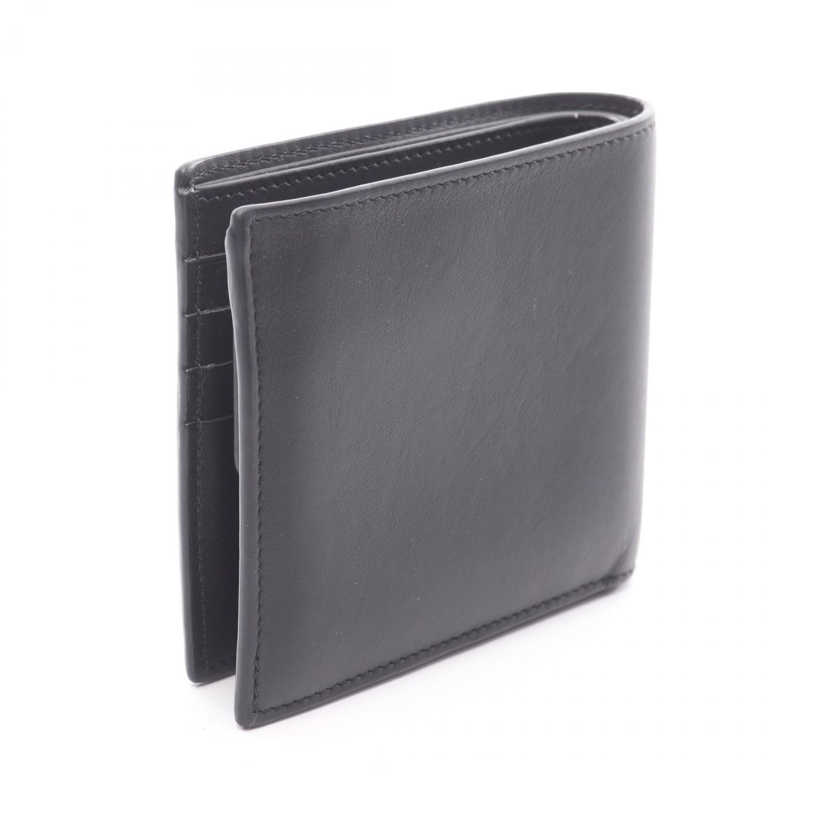 ロエベ LOEWE 二つ折り財布 バイフォールド ブラック レザー コインウォレット メンズ A